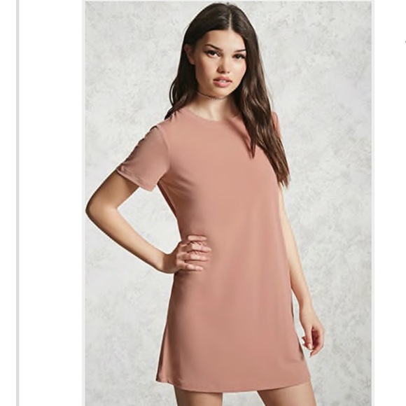 Blush pink t shirt dress Clearance